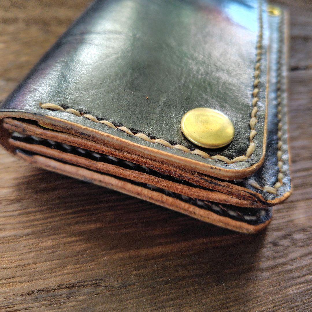 ミドルサイズ トラッカーウォレット 黒× 豹＆ハイビスカス 欲張りセット 84