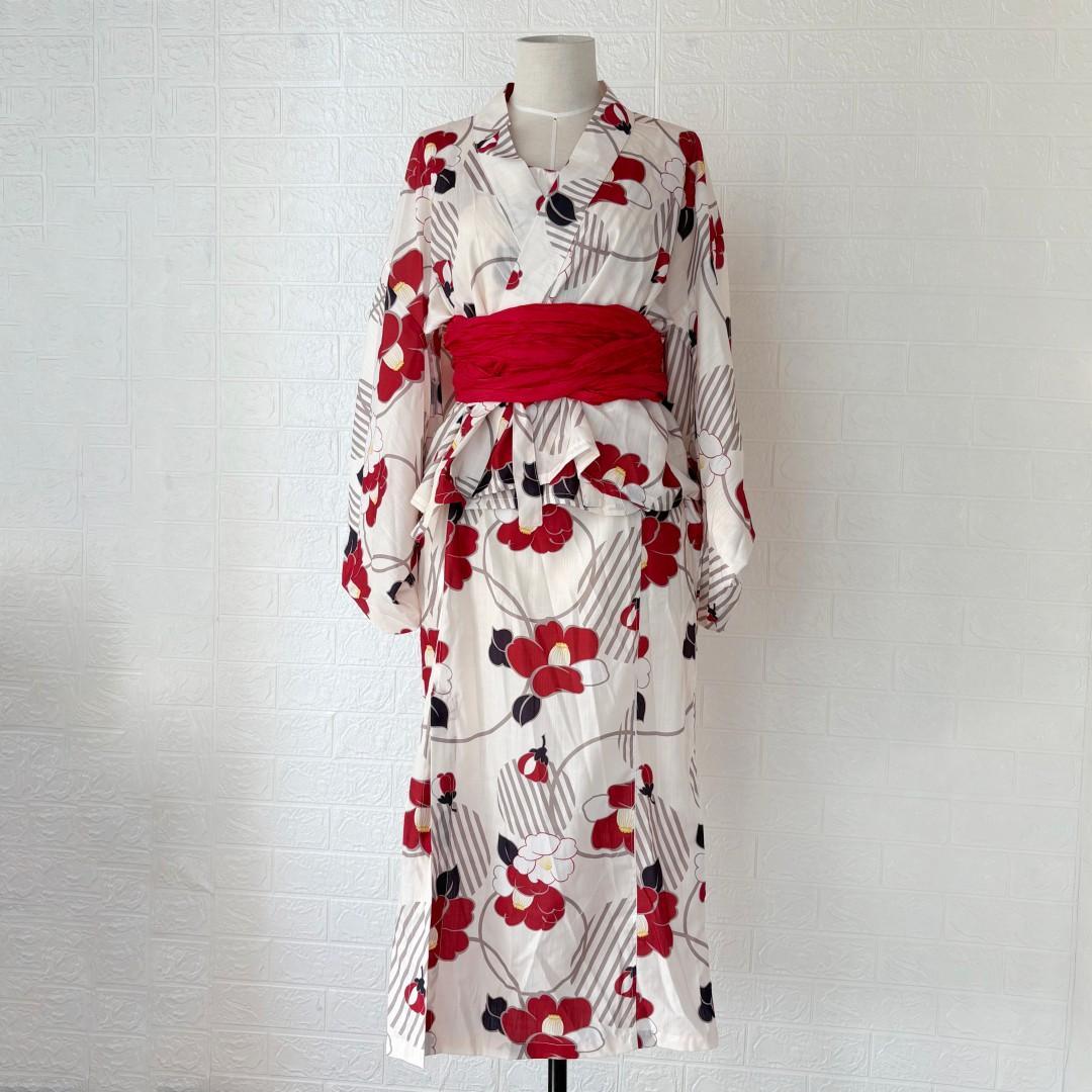 浴衣帯セット 二部式浴衣 浴衣ワンピ 3点セット セパレート浴衣 花見 D027