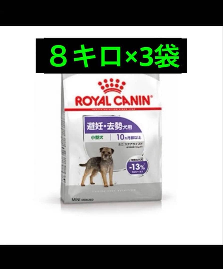  CANIN 小型犬用 ドライフード 8キロ×3袋　ロイヤルカナン