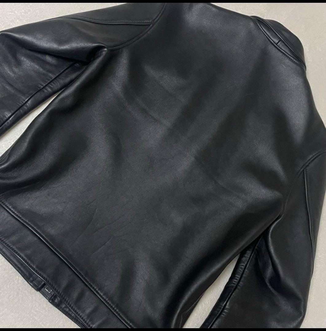 666サイズ38レザーライダースジャケットLJM-17TF