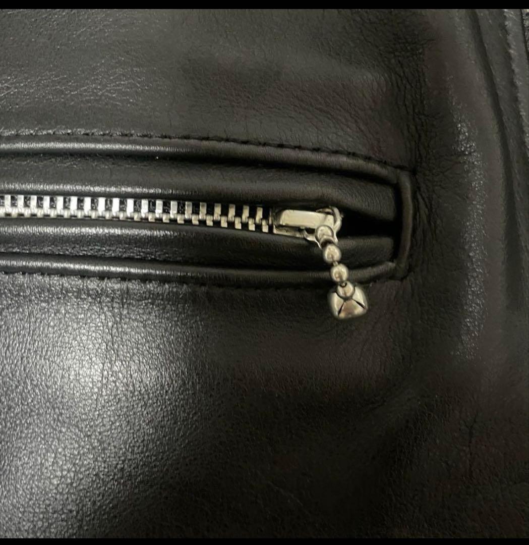 666サイズ38レザーライダースジャケットLJM-17TF