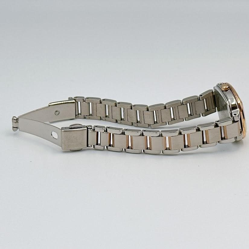 美品 シチズン クロスシー レディース腕時計 電波ソーラー ピンク スクエア