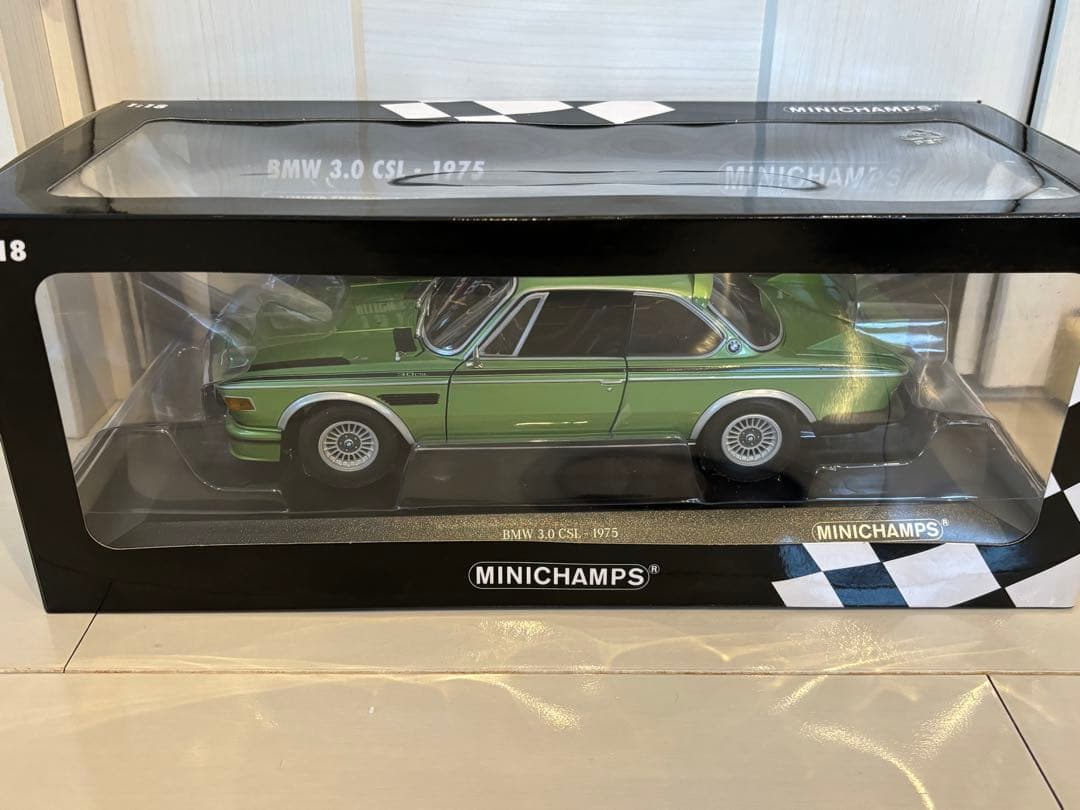 BMW 3.0CSl E9 lic grun ミニチャンプス 1/18
