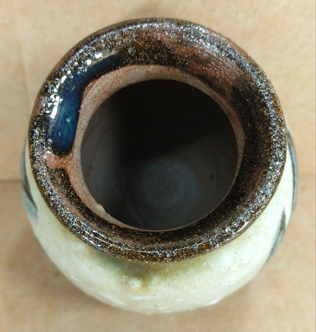 本物保証】金城次郎 小壷(魚文,2匹)共箱 栞 壷屋焼 人間国宝 美品 やちむん