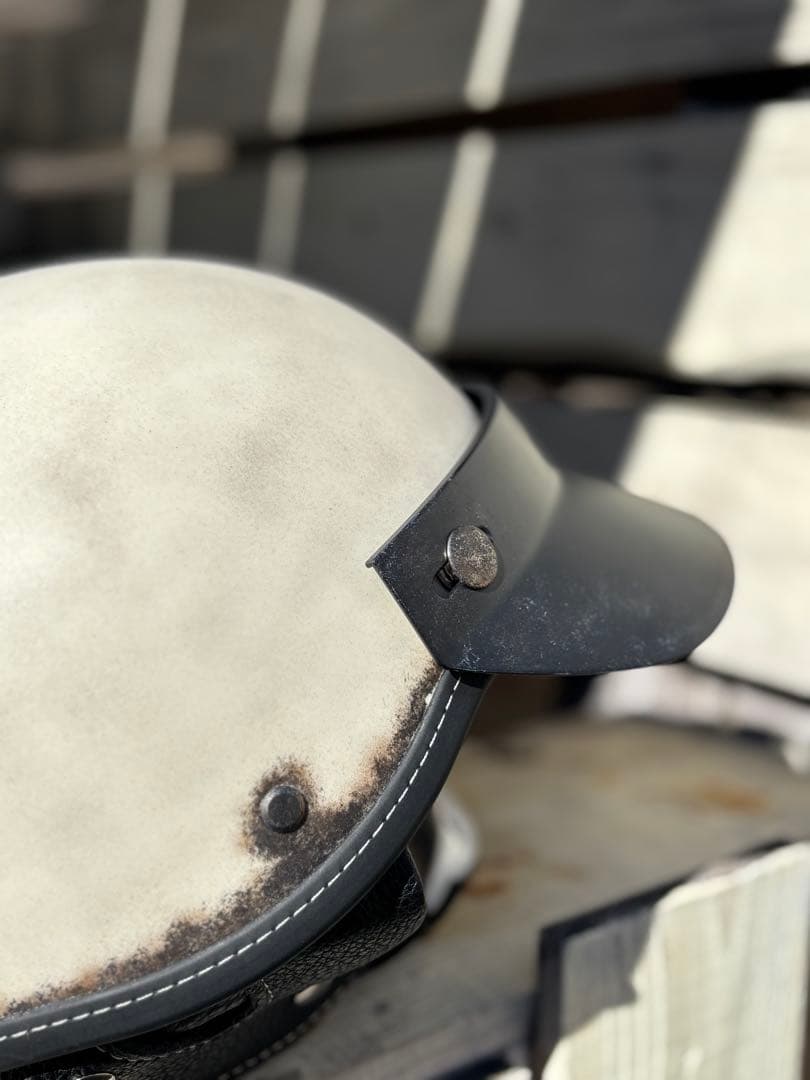 ポリスヘルメット ショーティー ヘルメット エイジング塗装仕上げ　フリーサイズ