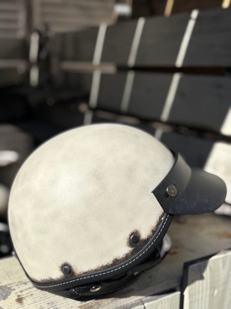 ポリスヘルメット ショーティー ヘルメット エイジング塗装仕上げ　フリーサイズ