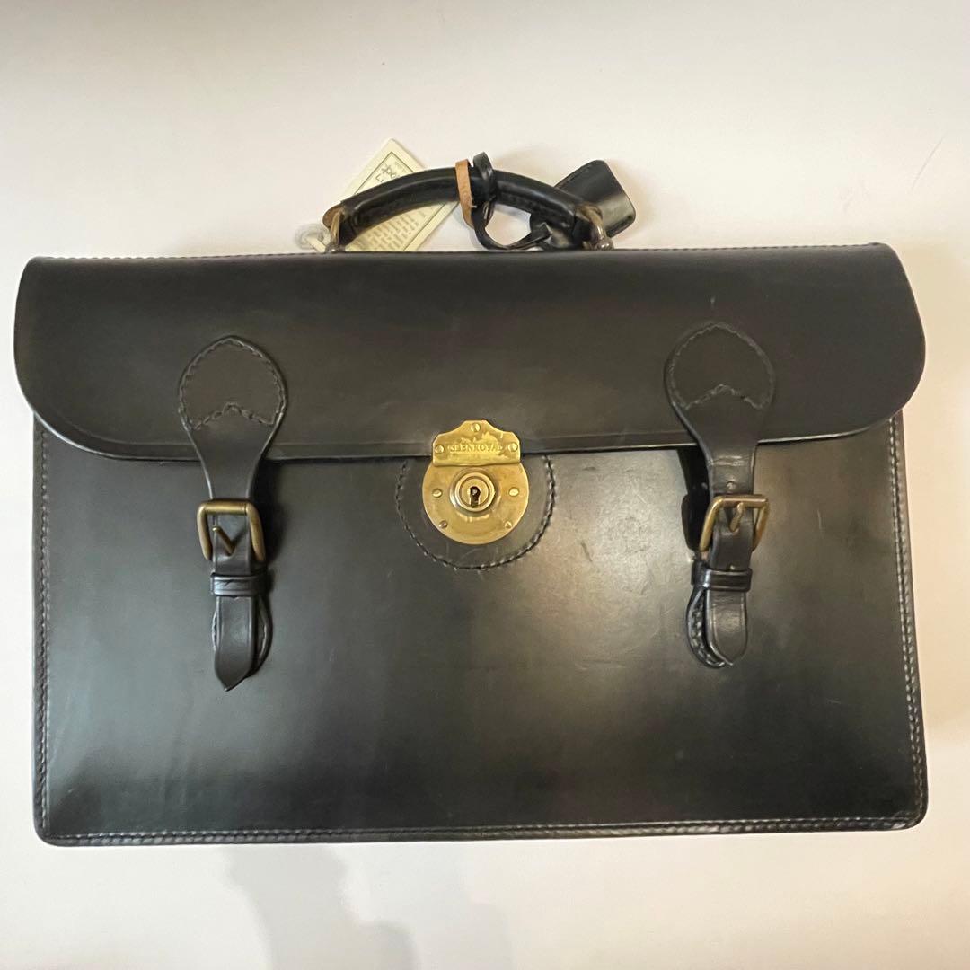 極美品✨グレンロイヤル ビジネスバッグ ブリーフケース ロック ゴールド 黒