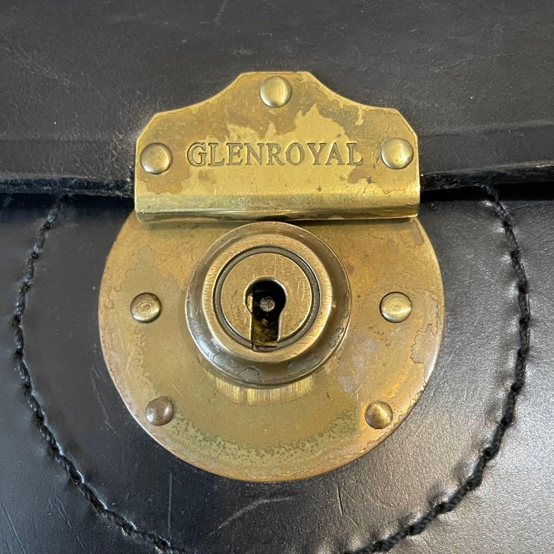 極美品✨グレンロイヤル ビジネスバッグ ブリーフケース ロック ゴールド 黒