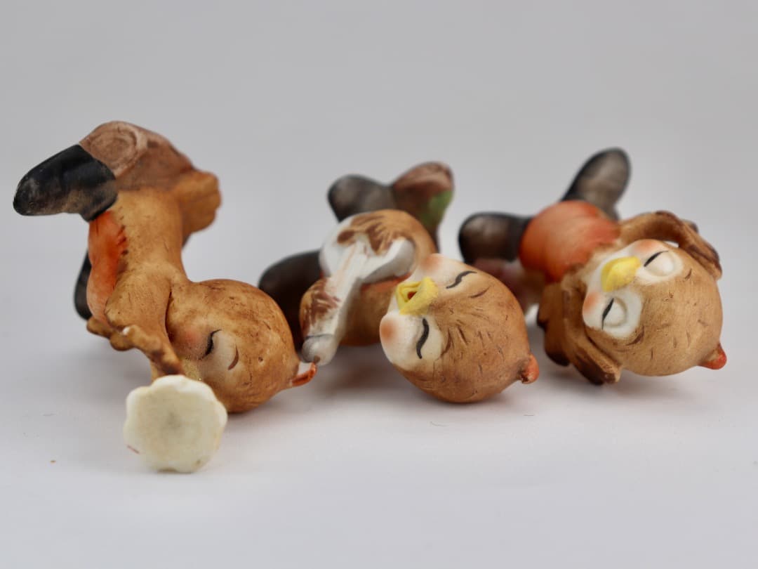 陶器製ジョセフ（ヨセフ・オリジナル）小さな可愛い小鳥の置物 6体セット