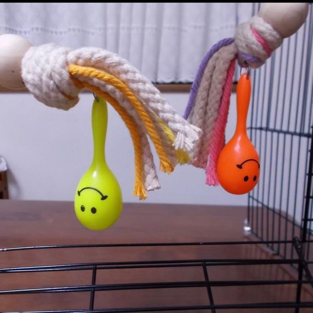 （オーダーページ）ハンドメイド インコさんのぐるぐるロープパーチ