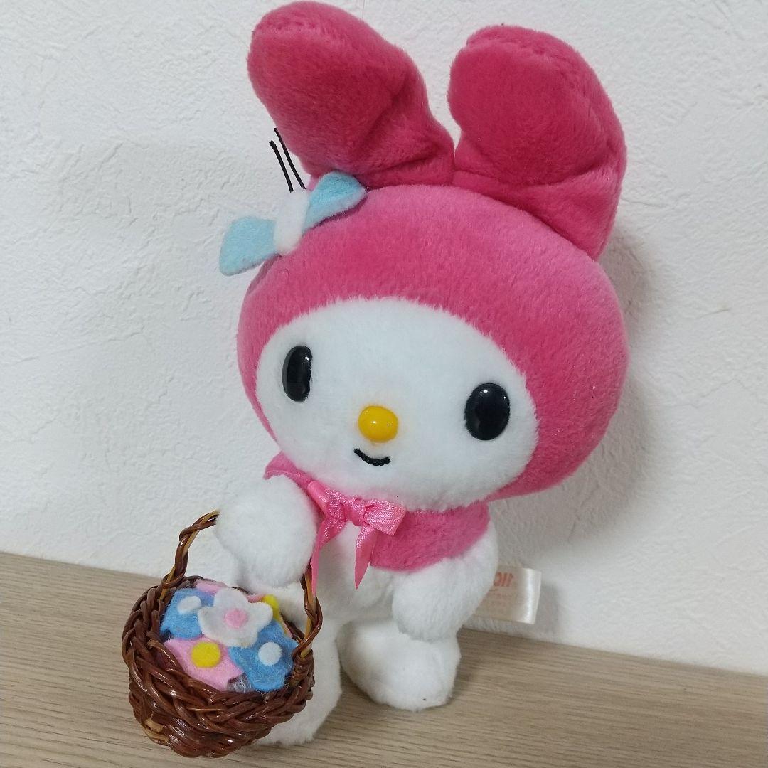 マイメロディ　カゴバッグ　バスケット　ぬいぐるみ