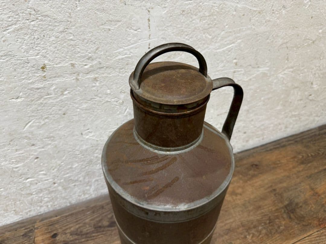 1163 ビンテージ　希少デザインのミルク缶　牛乳缶　ガーデン　オブジェ　レトロ