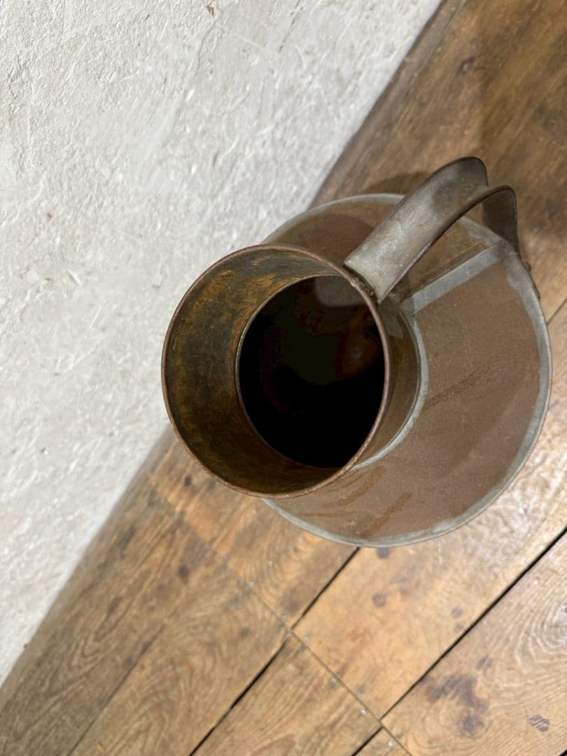 1163 ビンテージ　希少デザインのミルク缶　牛乳缶　ガーデン　オブジェ　レトロ