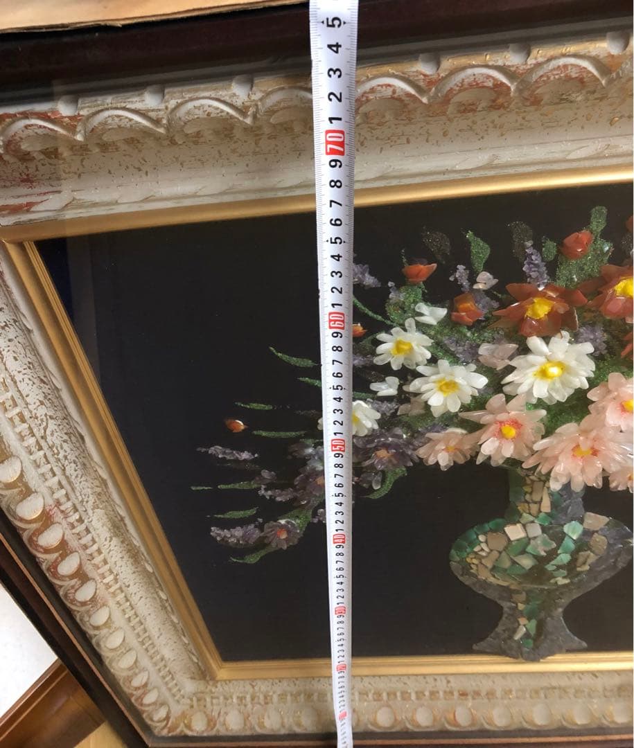 迫力の宝石画　貴石画　天然石　美術工芸品　昭和レトロ