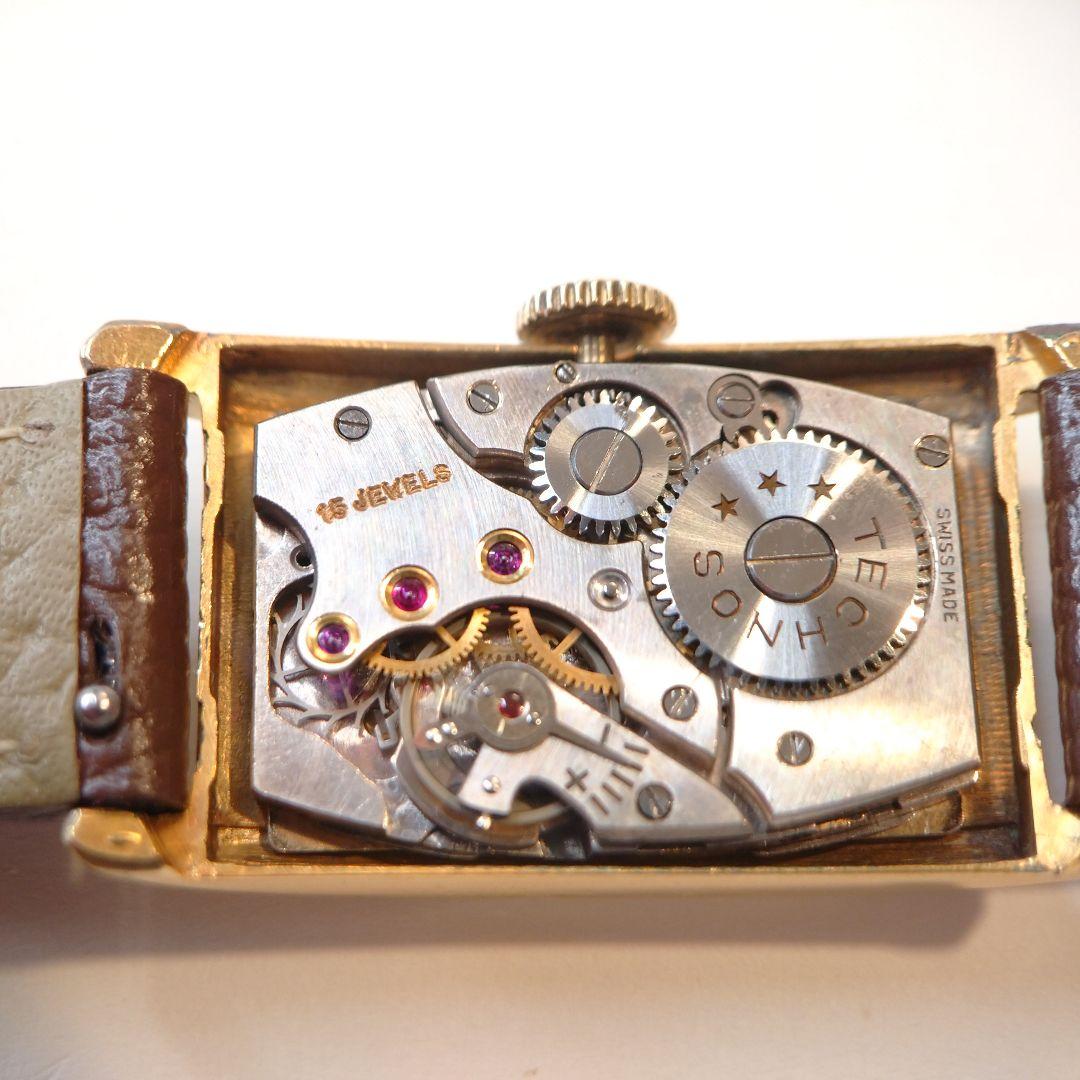 【1940s】TECHNOS スモセコ OH済 ヴィンテージ腕時計