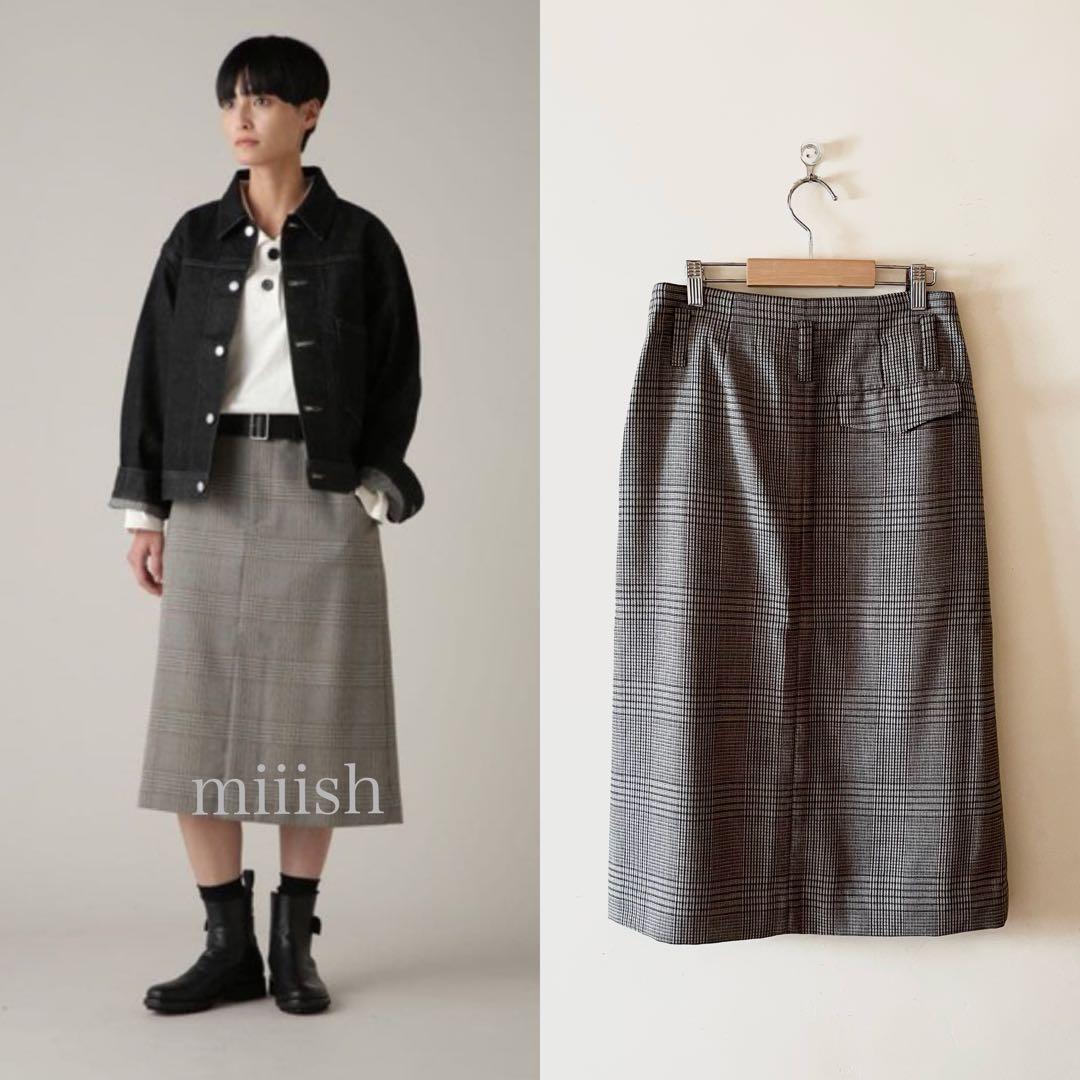 新品 マーガレットハウエル×フォックスブラザーズ グレンチェックツイルスカート