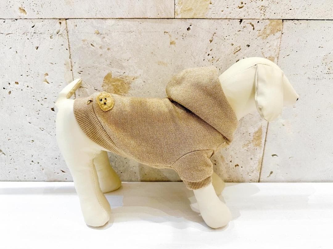 DENIM ROSE ワッペンフード付きラメパーカー