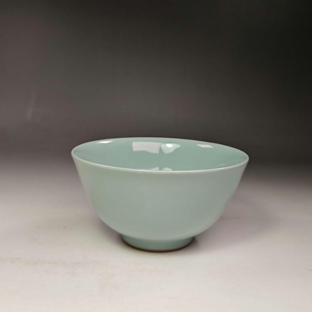 イ500 茶碗『三代目　諏訪蘇山』『青磁　茶碗　共箱』抹茶碗　茶道具