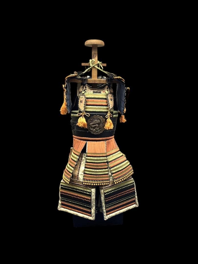 送料込み 着用可能 甲冑 等身大 当世具足 鎧兜 時代祭り 鎧櫃 龍刻 胸当て