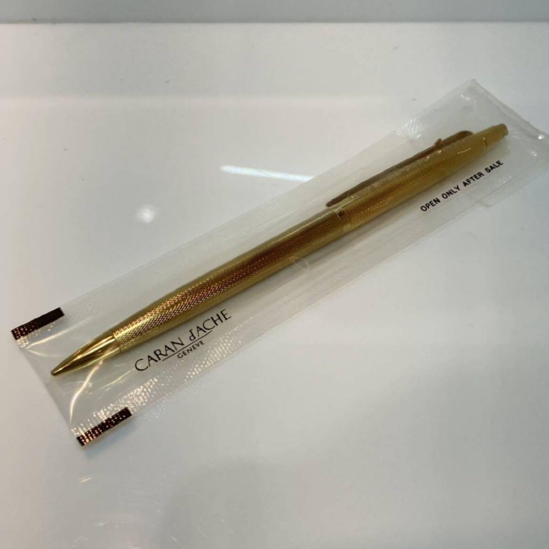 【未開封品】　CARAN dACHE　カランダッシュ　ゴールドカラー　ボールペン