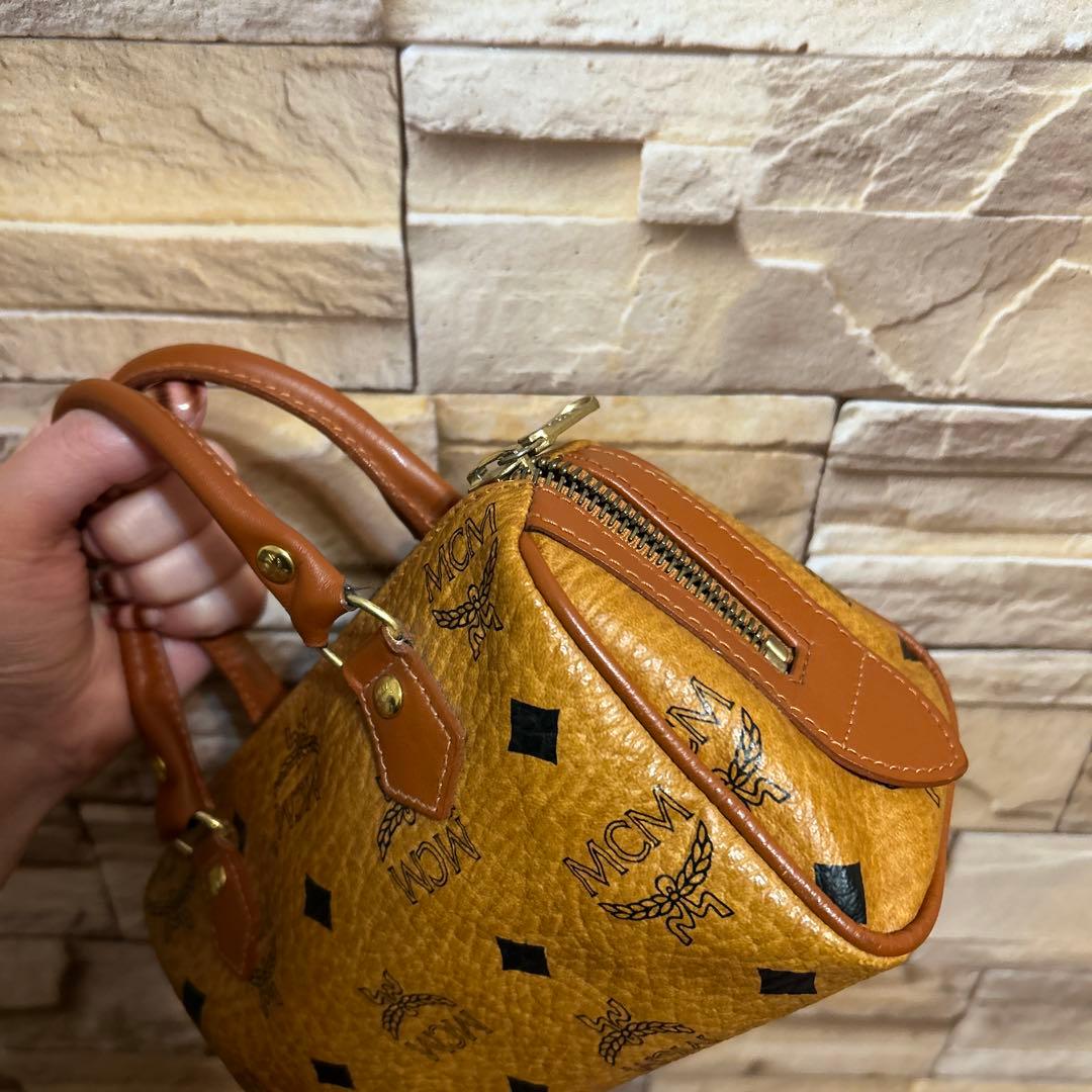 MCM 2way ミニボストンバッグ ショルダー付