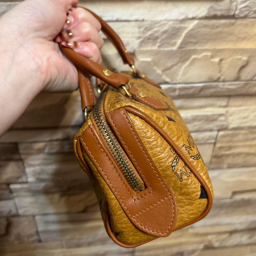 MCM 2way ミニボストンバッグ ショルダー付