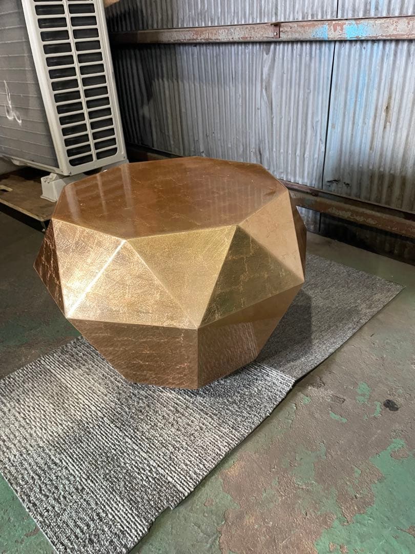 Francfranc サイドテーブル ダイヤモンド型 ゴールド