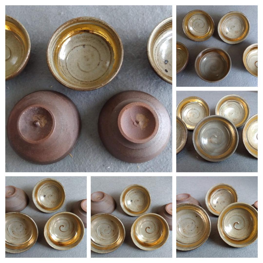 越前焼名工　桝田屋光生　ぐい飲み金盃五客セット