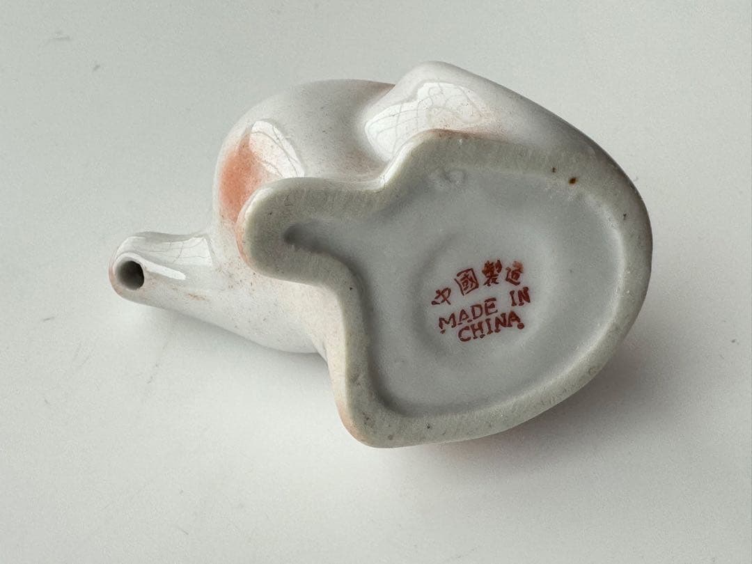 アンティーク 骨董 猫 陶器製 置物 醤油差し 中国 ヴィンテージ