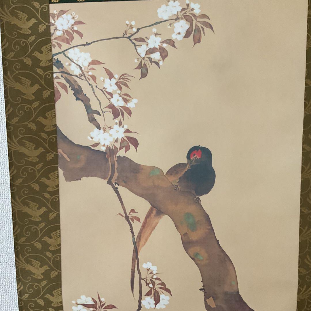 酒井抱一筆 桜花雉子図 復刻版 1500部内741番 桐箱付