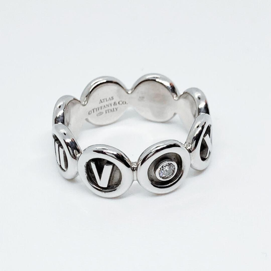 ❝レア品❞ ティファニー アトラス リング 51(11号) WG750 ダイヤ