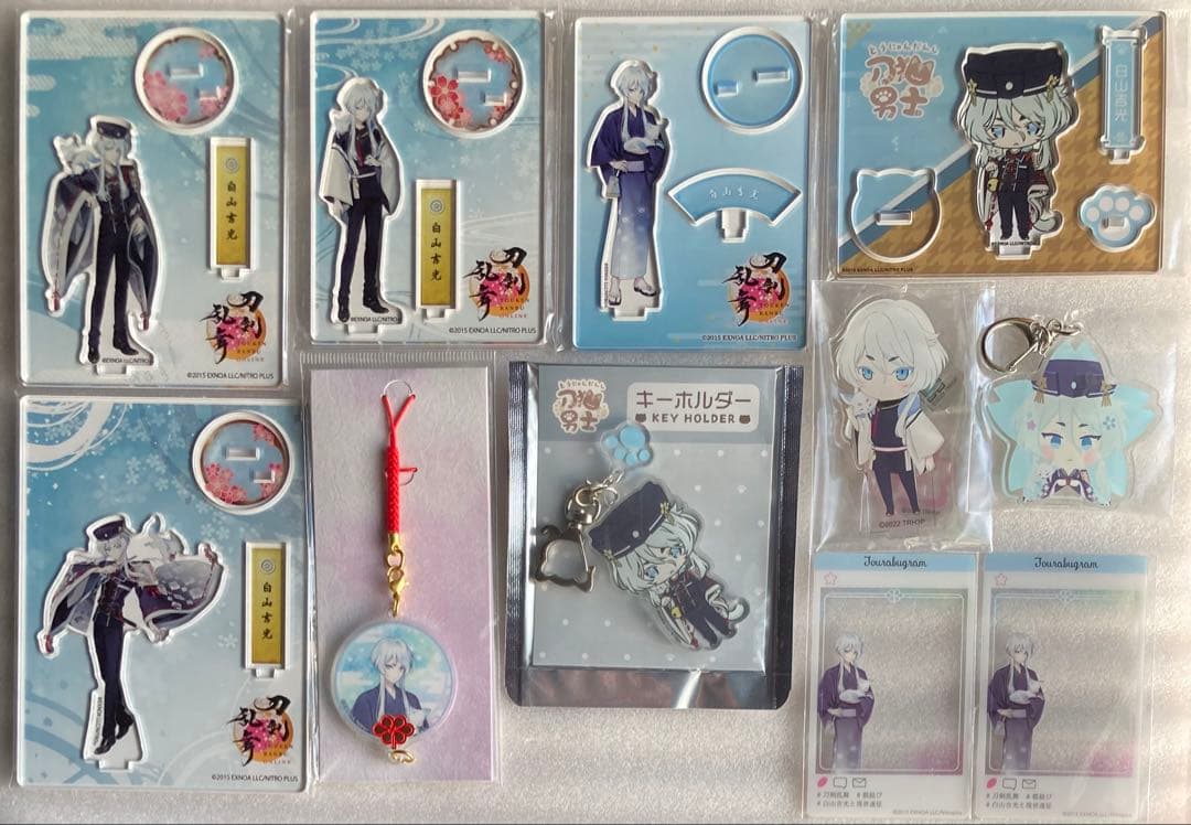 刀剣乱舞 白山吉光 刀猫男士 都結び 軽装 アクリルスタンド カード ファイル