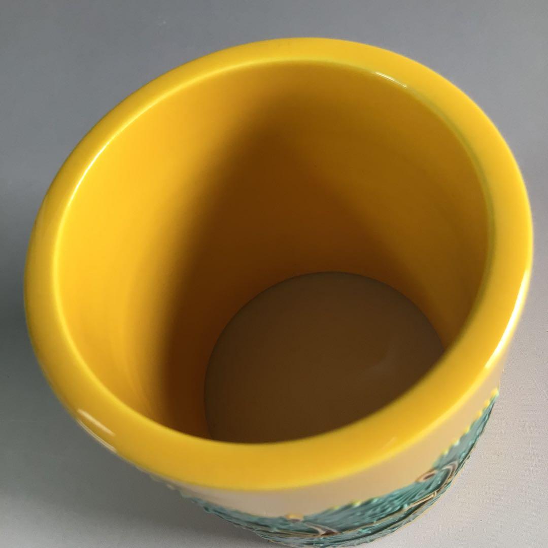 Ｒ３０６　蓋置　『中村翠嵐造』『黄交趾』『根引松文』　共箱　茶道具