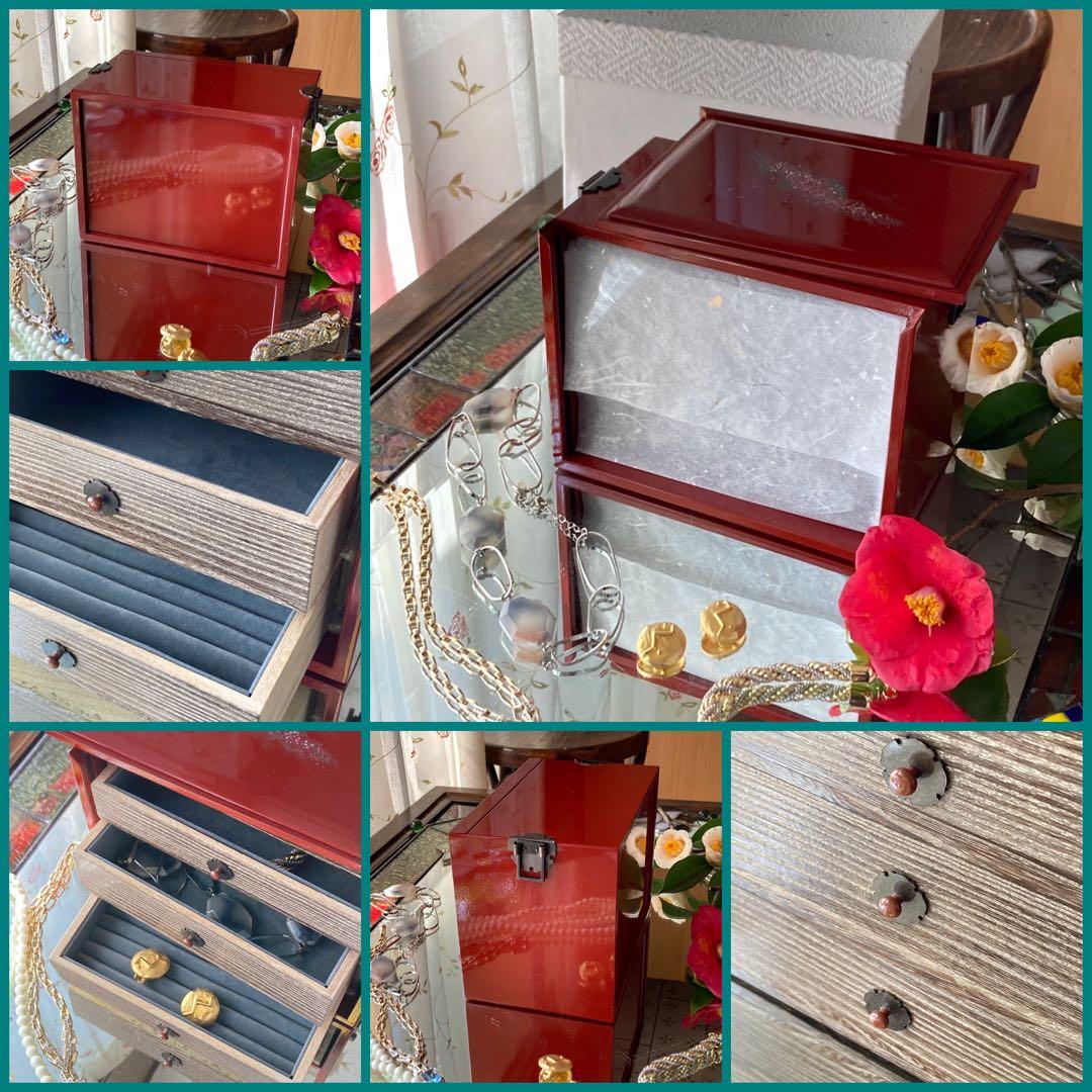 2192様感謝‼️JAPAN輪島塗愛蔵品螺鈿蒔絵「銀河-紅」宝石箱