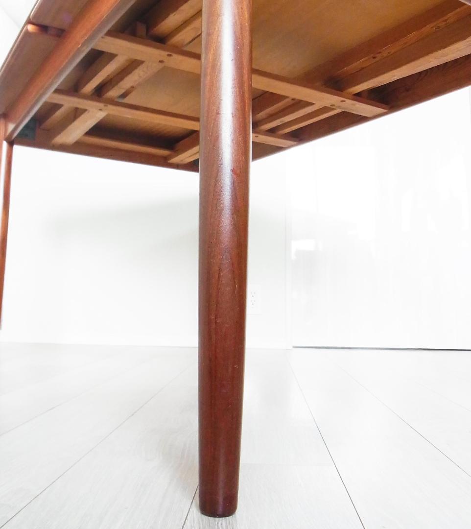 杢目が美しい伸長式 エクステンション ダイニングテーブル 北欧家具　ビンテージ