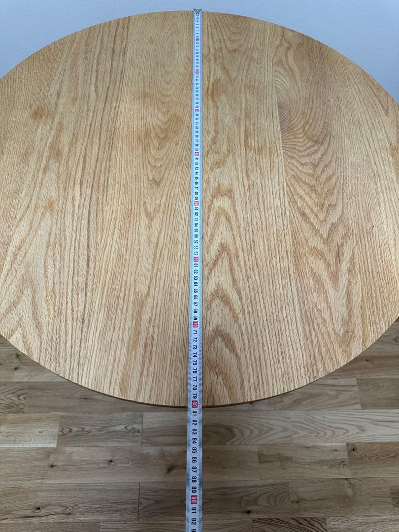 無垢材オーク　ラウンドテーブル