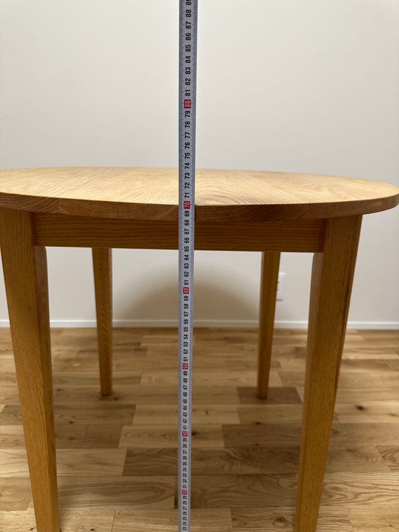 無垢材オーク　ラウンドテーブル