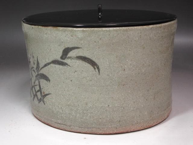 ★　古唐津水指　山の綿　裏千家　十四代　淡々斎の花押がございます★x518