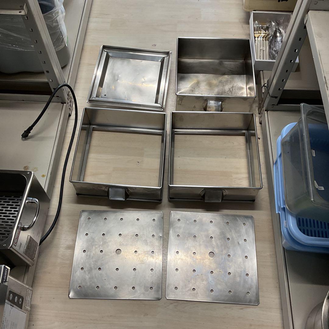 ステンレス製2段蒸し器　中古　350/350/400