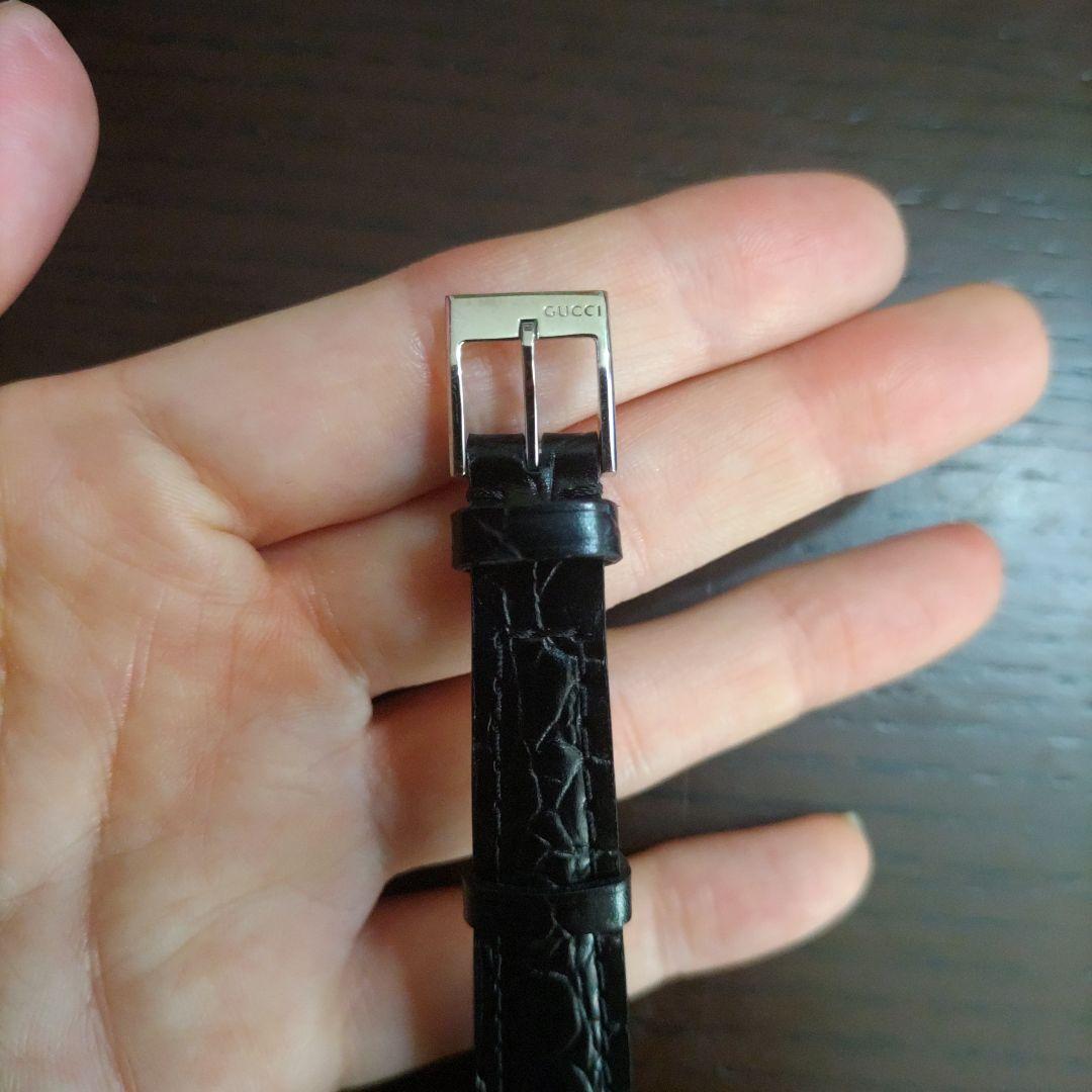 グッチ　5500L レザー　腕時計　レディース　黒革