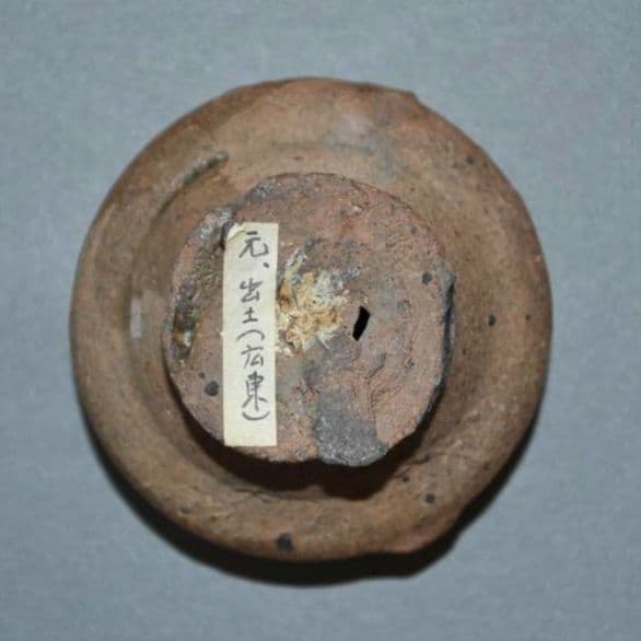 元代　出土品（広東）『丸形水盂』　古陶磁器　硯滴　水中丞　水丞　文房具　古美術