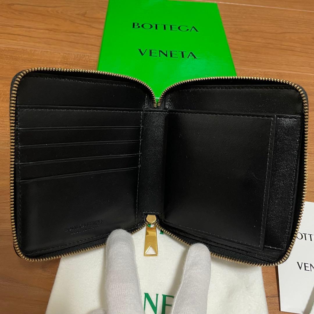 定価11万　新品　BOTTEGA VENETA ブラック ラウンドファスナー財布