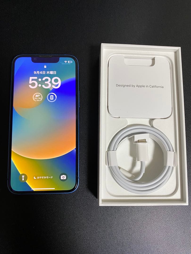 Apple iPhone 13mini ブルー 箱・充電ケーブル付き 128GB