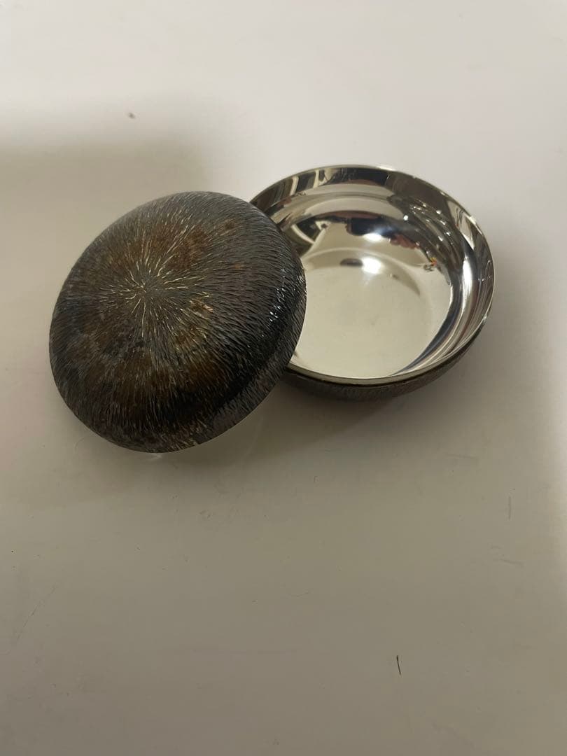 純銀　香合　小物入れ　約39g