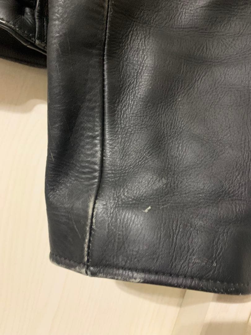 Liugoo Leathers ブラック レザージャケット 3L