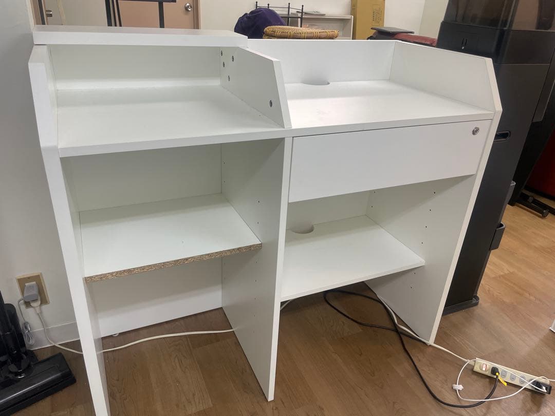木製家具　受付台　ホワイト