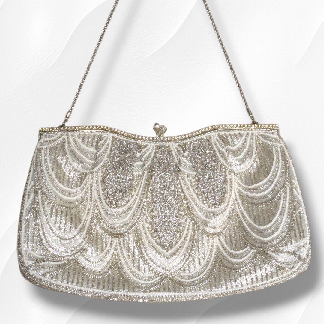 【美品】Lumy Hashimoto ルミー はしもと ビーズバッグハンドバッグ