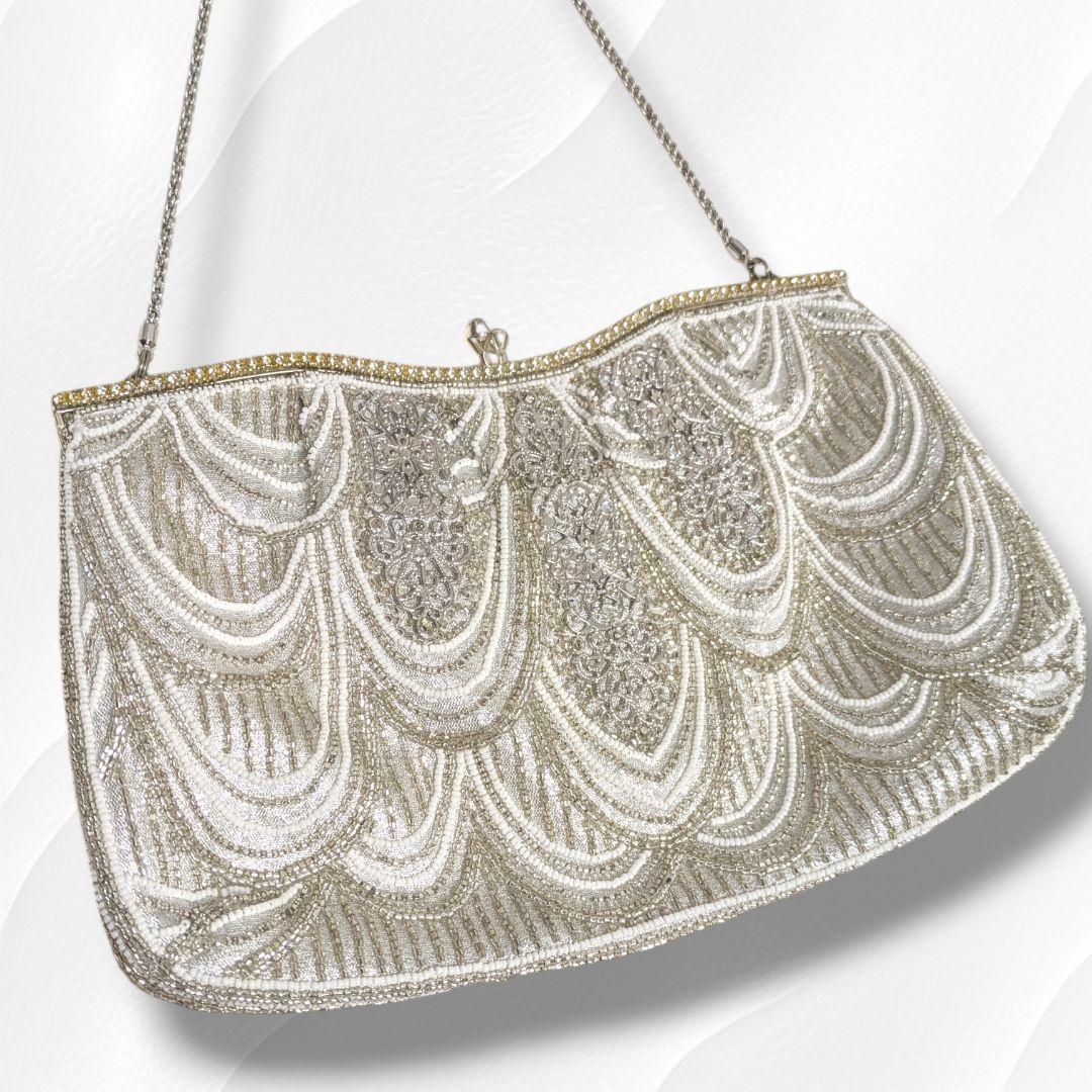 【美品】Lumy Hashimoto ルミー はしもと ビーズバッグハンドバッグ