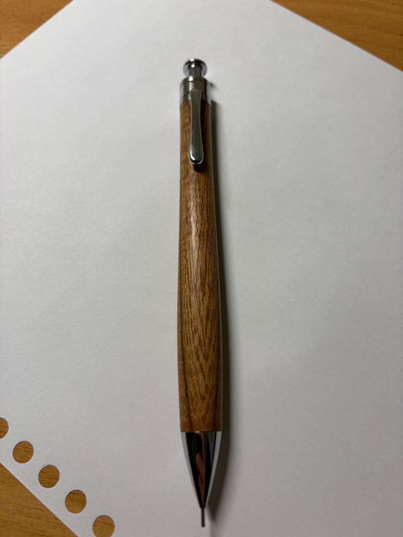 工房楔　欅の杢　固定式口金&スライドパイプ口金付き　アルミパイプ