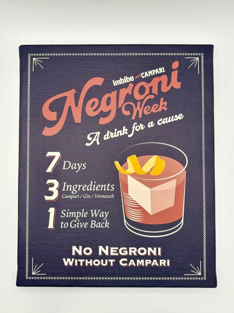 ネグローニウィーク キャンバスアート イーゼル付 新品 カンパリ×Imbibe